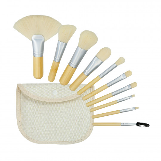 MIMO by Tools For Beauty, 10 Stück Make-up Pinsel Set, Bambus