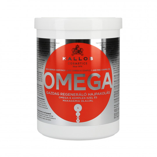 Kallos KJMN Omega Haarmaske mit Fettsäuren und Macadamia-Öl 1000 ml