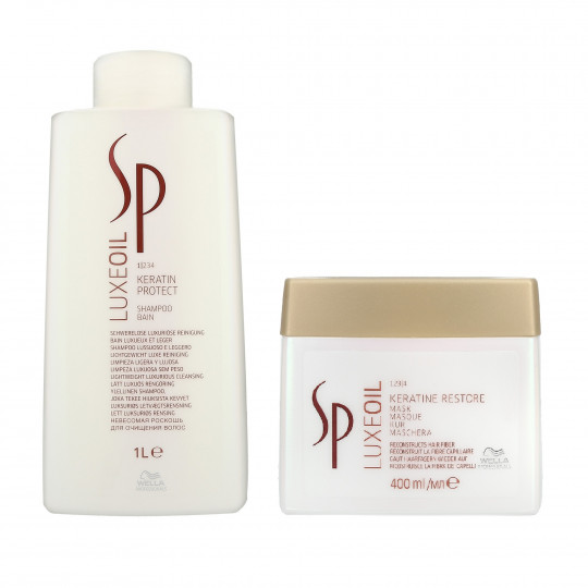Wella SP Luxe Oil Keratin Protect Shampoo 1000 ml + Keratin Restore Mask 400 ml