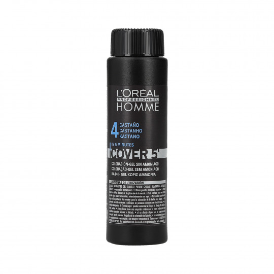 L'Oreal Professionnel Homme Cover 5' Haarfarbe (4) Brown 50ml - 1